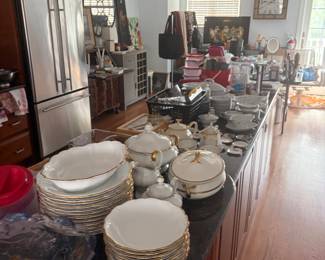 Vintage and modern glassware, plates, dishes, kitchenware