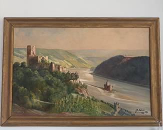Coastal decor, oil painting