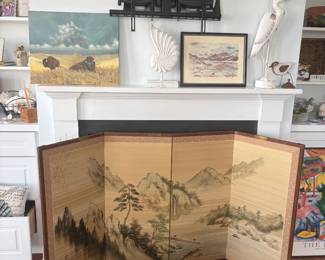 Coastal decor, asian screen