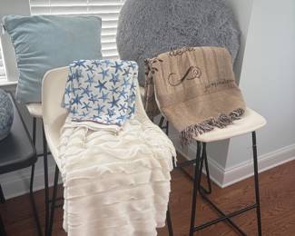 Coastal decor, bamboo, barstools