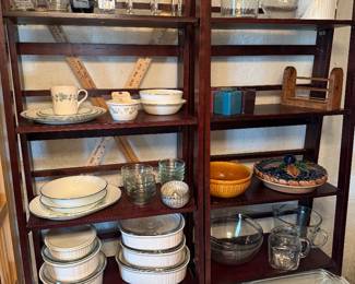 Corning bakeware, Corelle dishes set, serving pieces