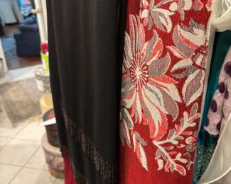 Dozens of shawls, etc.