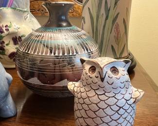 Owl by well known SW potter. Highly sought after a