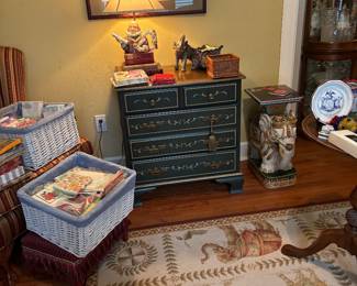 Elephant rug and seat.  Beautiful artwork 