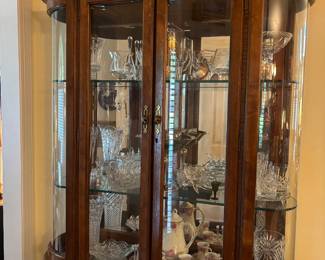 Curio cabinet filled with treasures.