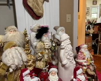 A tiny fraction of her Santas