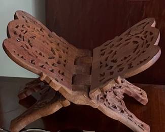 Vintage Carved Book Holder