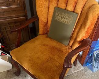 Vintage Chair, Vintage Book Of Kells