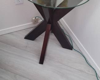 Round glass table