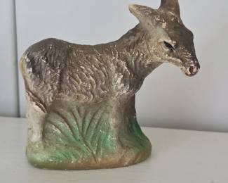 Vintage Chalkware Donkey Nativity Figurine Italian Made