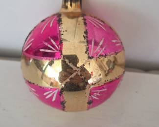 Vintage Polish Mercury Glass Christmas Ornament