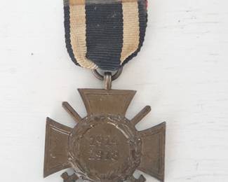 German WWI Hindenburg Cross with Swords Maker Marked