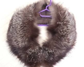 Vintage Silver Fox Fur Collar