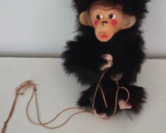 Vintage Rubber Face Monkey Marionette Puppet