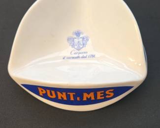Vintage Carpano Punt e Mes Ceramic Advertising Ashtray