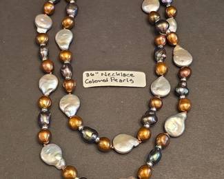 Inch MultiColor Baroque Pearl Necklace