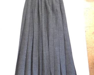 Vintage Grey Pleated Wool Skirt J.G. Hook