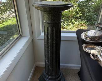 th Century Neoclassical Green Marble Pedestal Column