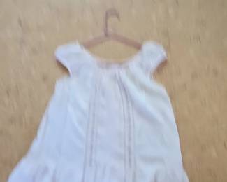 Janie and Jack White or Aqua Smocked Embroidered Scalloped Cotton TopMonths