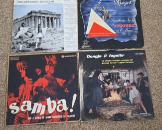 Vintage Greek Folk Music Vinyl Record Collection LPs
