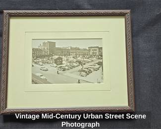 Vintage MidCentury Urban Street Scene Photograph
