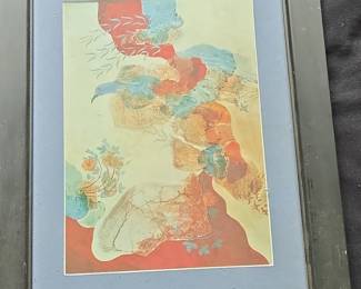 Minoan Blue Bird Fresco Print
