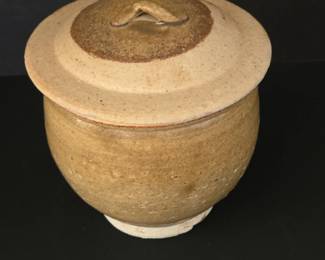 Vintage Japanese Stoneware Lidded Jar