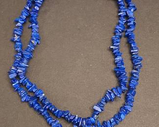 Lapis Lazuli Chip Bead Necklace