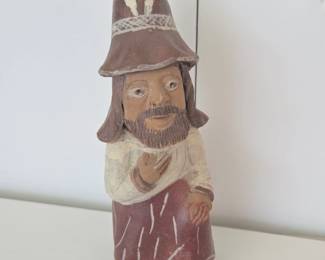 Vintage HandPainted Terracotta Nativity Figure