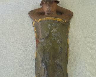 Vintage Cast Iron Doughboy Soldier Doorstop by Barclay or Manoil