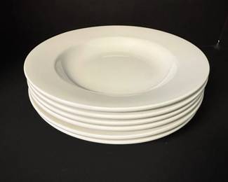White Porcelain WideRim Pasta or Soup Bowls