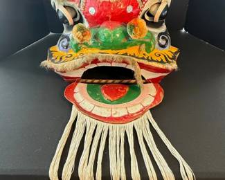Vintage Chinese Lion Dance Head Foshan Style