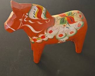 Swedish Dala Horse and Mexican Folk Art Bird Whistle second image