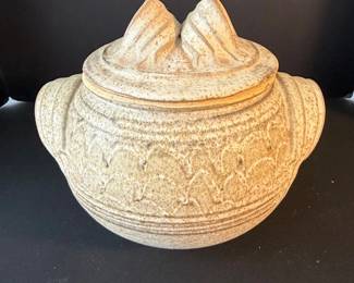 Studio Pottery Covered Tureen with Double Finial