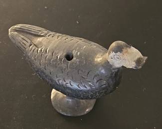 Oaxacan Barro Negro Pottery Duck Whistle