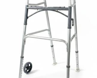 Drive Medical Deluxe Two Button Folding Walker with Wheels