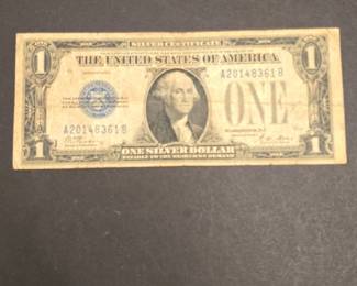 A United States One Dollar Silver Certificate Funnyback