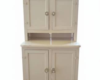 Vintage Dollhouse Miniature White Kitchen Hutch third image