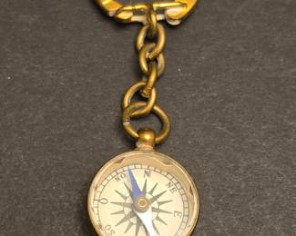 Vintage Depose H.M. Compass Key Chain