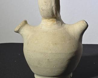 Terracotta RingHandle Double Spout Vessel