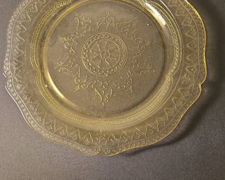 Vintage Depression Glass Plates Federal Glass Patrician Spoke