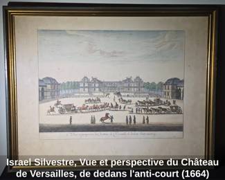 Israel Silvestre, Vue et perspective du Chteau de Versailles, de dedans lanticourt