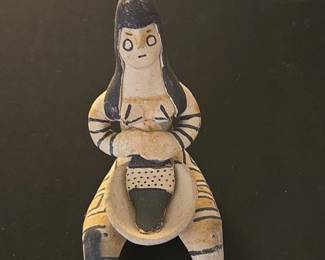 Vintage Brazilian Folk Art Ceramic Figurine by Casa Hugo