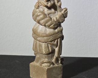 Vintage Carved Soapstone Figural Chess Piece