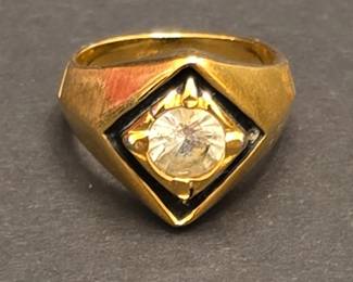 Espo kt Heavy Gold Filled Solitaire Ring