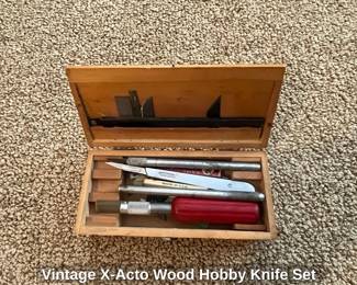Vintage XActo Wood Hobby Knife Set