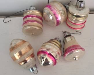 Vintage Shiny Brite Mercury Glass Christmas Ornaments