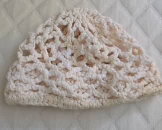 Handmade Cream Crochet Beanie