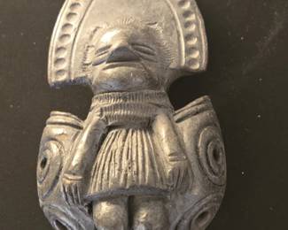 PreColumbian Style Anthropomorphic Stone Whistle