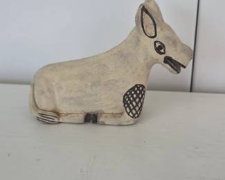 Vintage Mexican Folk Art Paper Mache Donkey Figurine